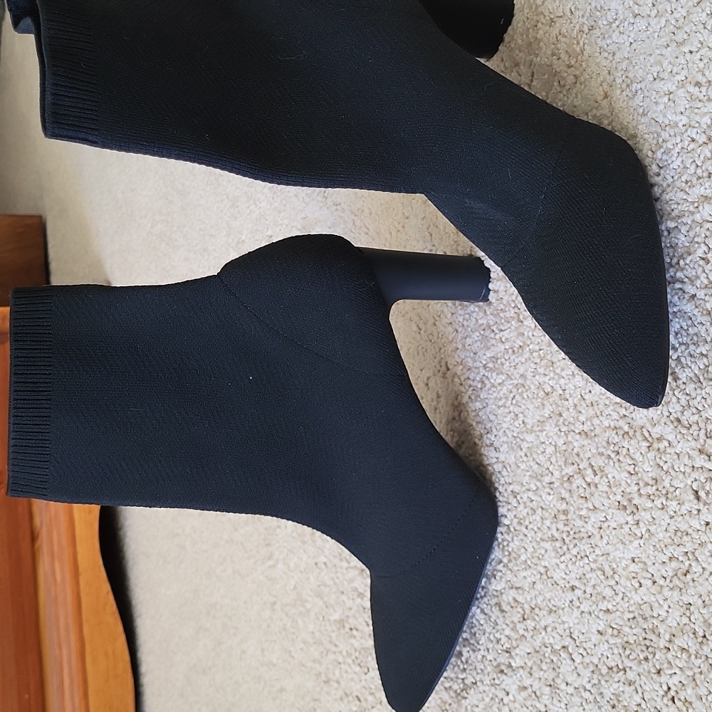 Black sock boots - brand new